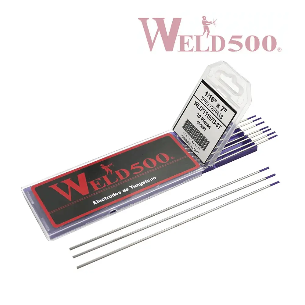 [Tungsteno con 3 Tierras  3/32"] Electrodo de Tungsteno con 3 Tierras  (3/32")