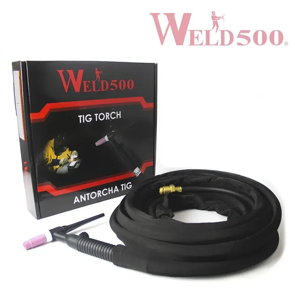 [TCH-T200A-252ACS] Antorcha para Soldar TIG Serie 26 – 200 AMP | Enfriada por Aire (Flex. c/válvula y switch 25 FT FV)