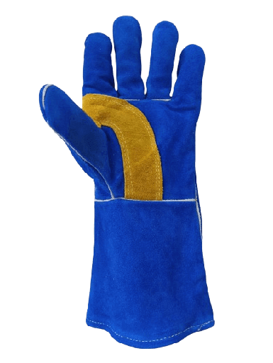 [Guante soldador reforzdo Safe100] Guante de Carnaza c/Reforzado para Soldador Safe100® hilo KEVLAR®